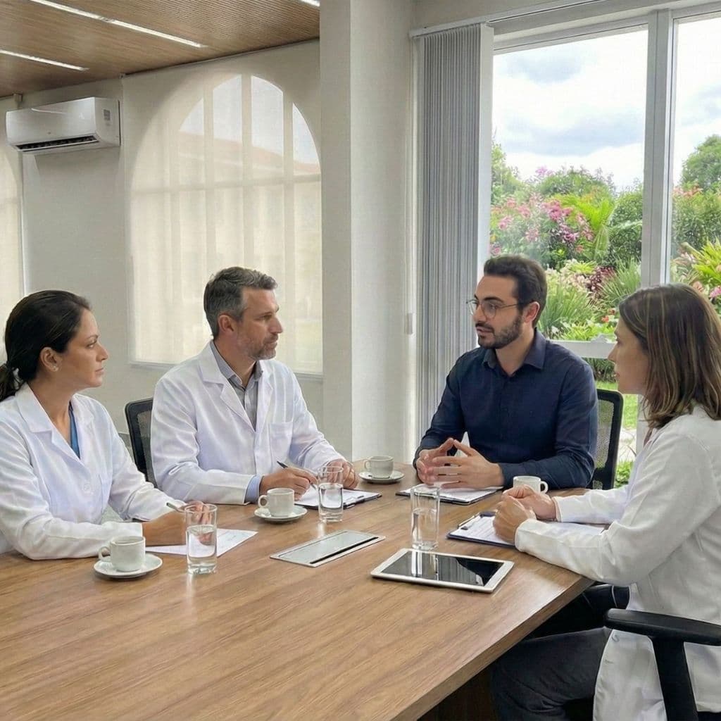 Equipe de nutricionistas do Instituto Lumie atendendo criança