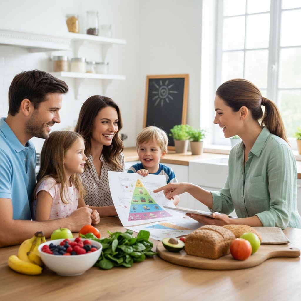 Criança comendo de forma saudável